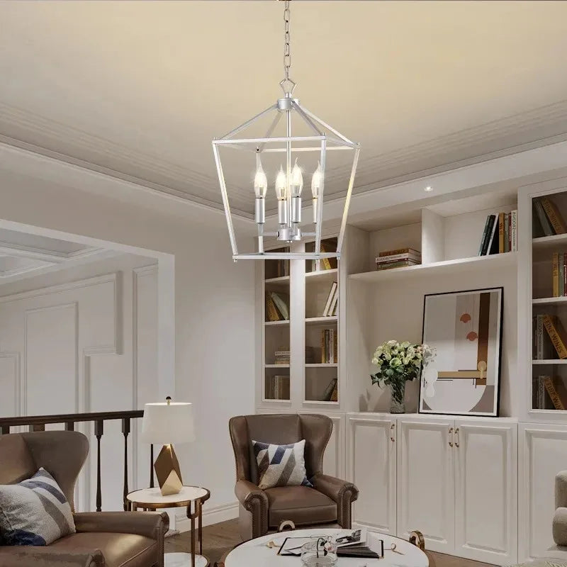Vintage Gold Eisenkäfig Hängelampe für Esszimmer und Wohnbereiche