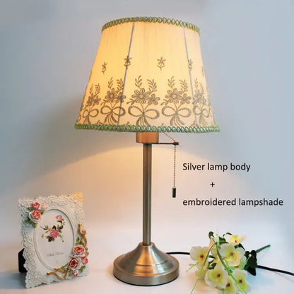 Sophie American Metal Fabric Bedside Table Lamp E27 Reading Light