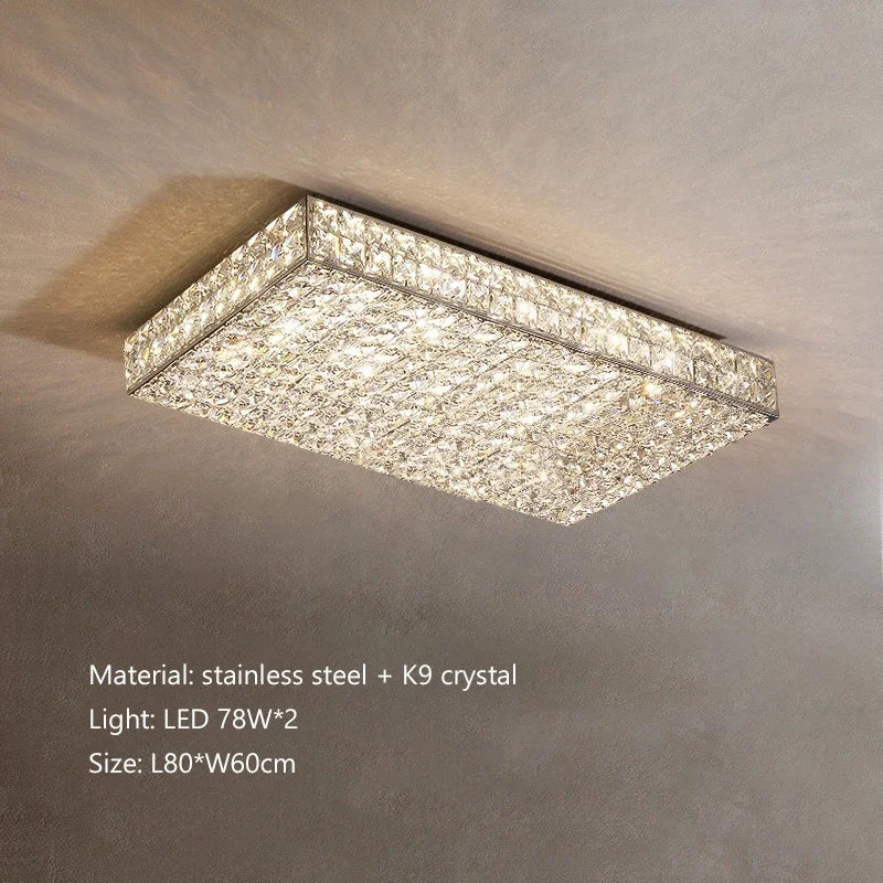 Élodie Moderne Luxus K9 Kristall LED Deckenlampe für Wohn-, Esszimmer, Schlafzimmer, Zuhause, Innenbeleuchtung