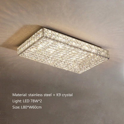 Élodie Moderne Luxus K9 Kristall LED Deckenlampe für Wohn-, Esszimmer, Schlafzimmer, Zuhause, Innenbeleuchtung