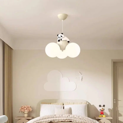 Élodie Cream Cartoon Balloon Bear Kids Ceiling Chandelier Bedroom Pendant Light