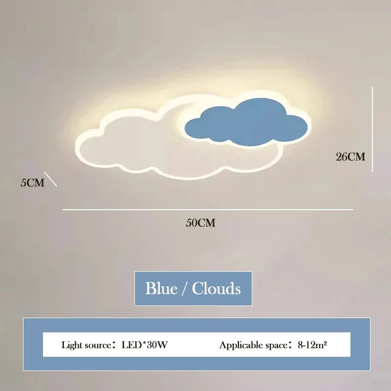 Élodie Creative Cloud LED Ceiling Light Kids Room Dimmable