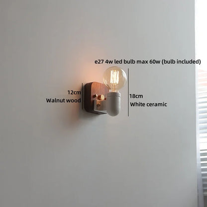 Noémie Wabi Sabi Wood Ceramic Wall Light
