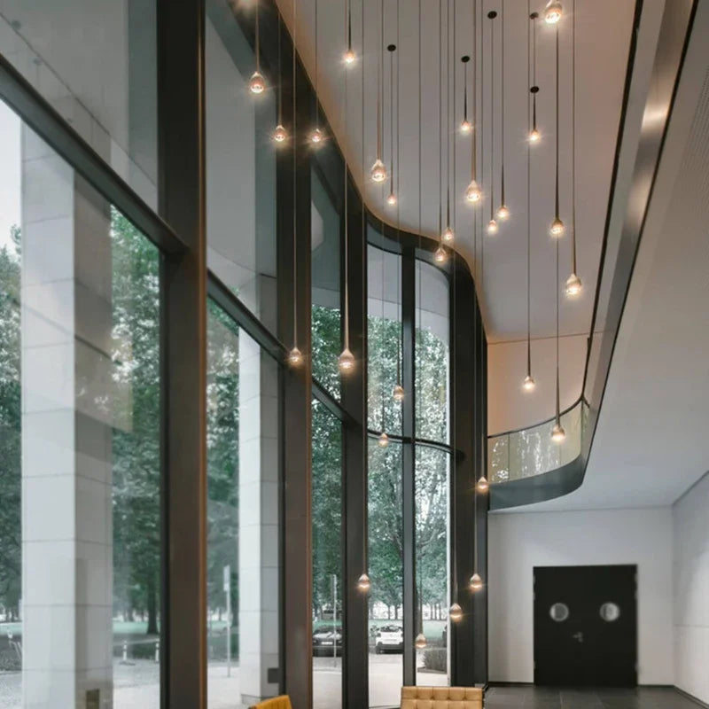 Amélie Moderne Wassertropfen Treppe Kristall Pendelleuchte Luxus Bar Restaurant