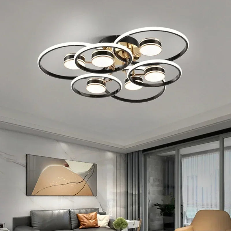 Moderne geschichtete LED-Deckenleuchte – Minimalistische Deckenleuchte für Wohn- und Esszimmer