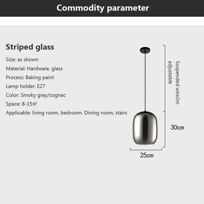 Camille minimalistische Glasfaden-Pendelleuchte