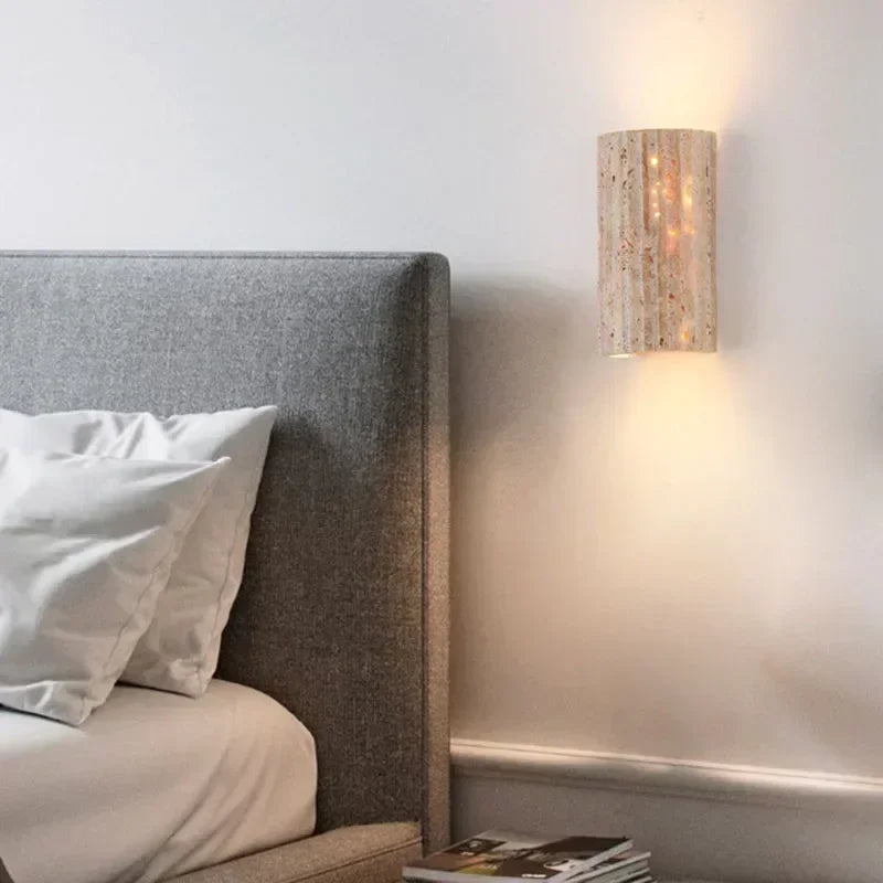 Yvonne Wabi-Sabi Stein-LED-Wandleuchte