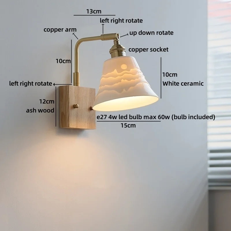Amélie Vintage Ceramic Flower Wall Light