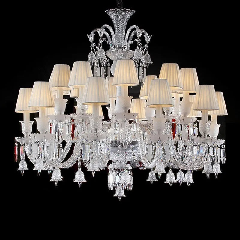 Black Candle Crystal Chandelier for Living Room and Restaurant