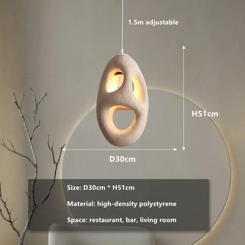 Élise Nordic Wabi Sabi Pendelleuchte Minimalistische Hängelampe