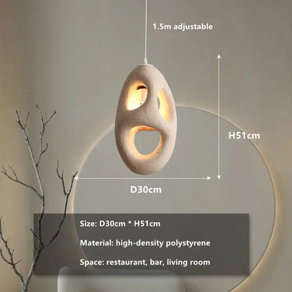 Élise Nordic Wabi Sabi Pendelleuchte Minimalistische Hängelampe