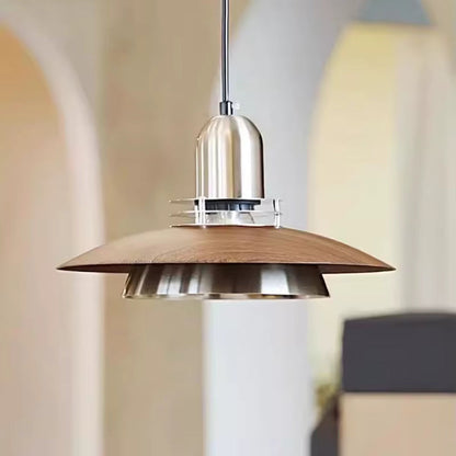Amélie Aero Linear Pendelleuchte aus Holz und Metall