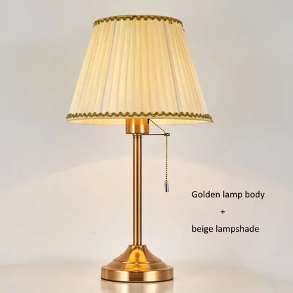 Sophie American Metal Fabric Bedside Table Lamp E27 Reading Light