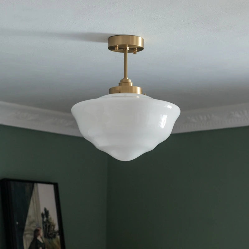 Élodie Glass Pendant Light with Copper Finish