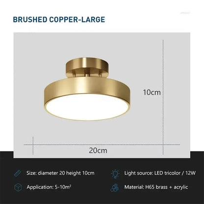 Aveline Brass LED Flush Mount Ceiling Light