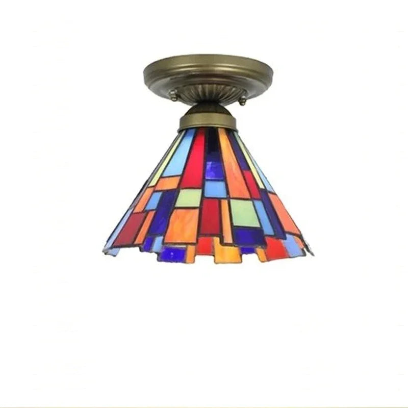 Colette Tiffany bunte Glas-Pendelleuchte mediterran