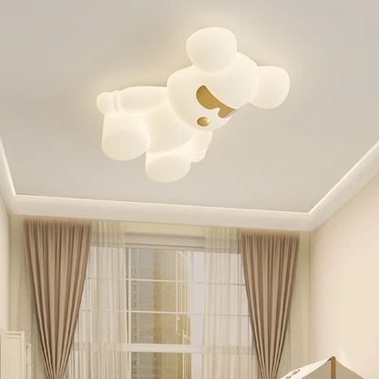 Amélie Nordic White Bear Kinder-LED-Deckenleuchte Minimalistisch