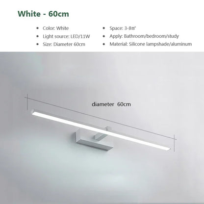 Noémie Modern Aluminum Bathroom LED Mirror Wall Lamp