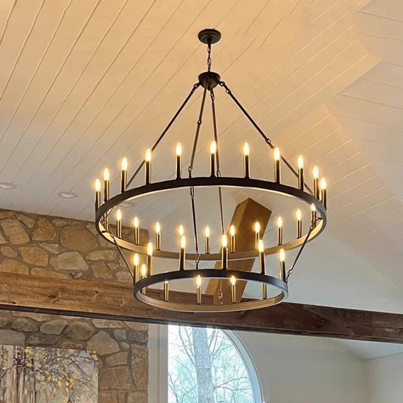 Anouk Wrought Iron Circular Pendant Light for Dining and Living Room