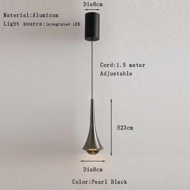 Sophie Minimalistischer Wassertropfen LED-Anhänger