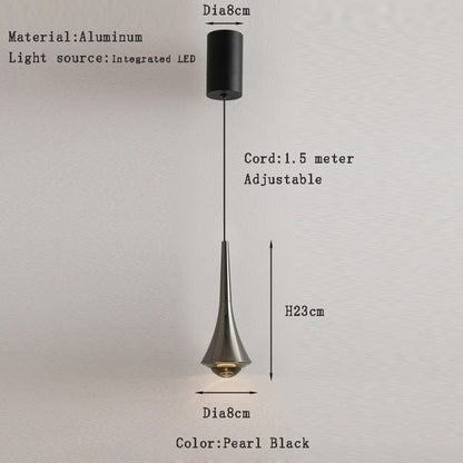 Sophie Minimalistischer Wassertropfen LED-Anhänger