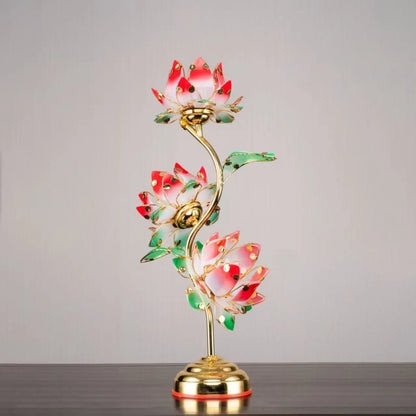 Camille Lotus Farbwechselnde LED-Seiden-Tischleuchte E27
