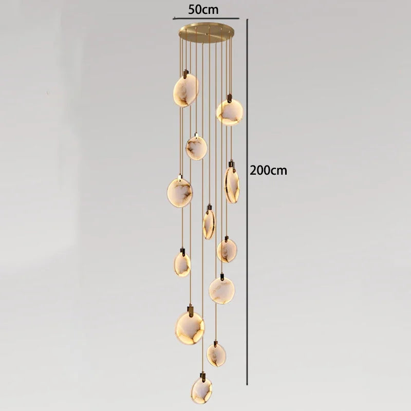 Amélie Modern Multi-Head LED Staircase Pendant Light