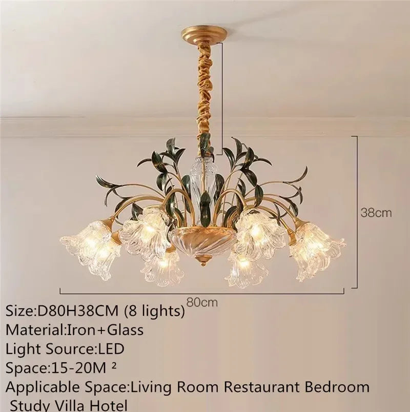 Französische Retro-Kristall-Pendelleuchte für Wohnzimmer und Restaurant