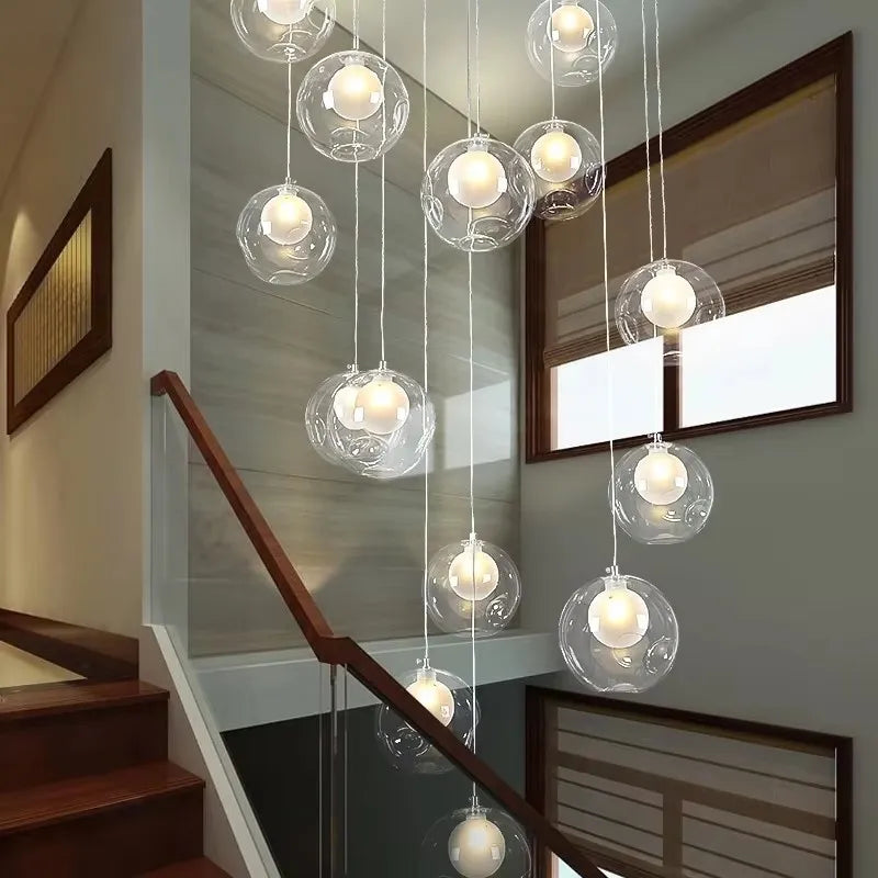 Aurélie Nordic Double Glas LED Deckenleuchter