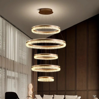 Moderne Kristall-Hängeleuchte für Wohnzimmer und Flur