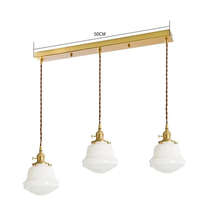 Élodie Glass Pendant Light with Copper Finish