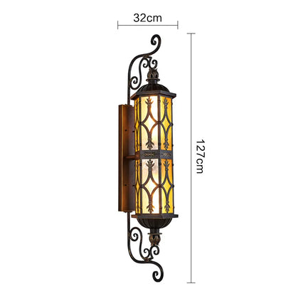 Camille Retro Gold Wasserdichte Aluminium LED Außenwandleuchte E27