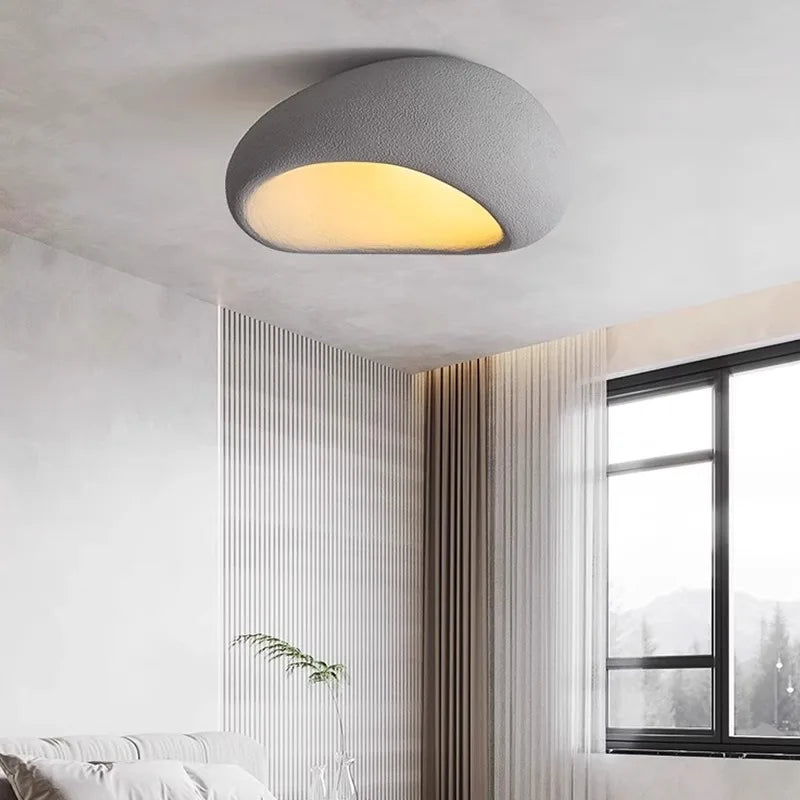 Évora Minimalistische strukturierte, halbeingelassene LED-Deckenleuchte