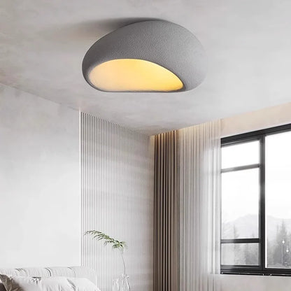 Évora Minimalistische strukturierte, halbeingelassene LED-Deckenleuchte