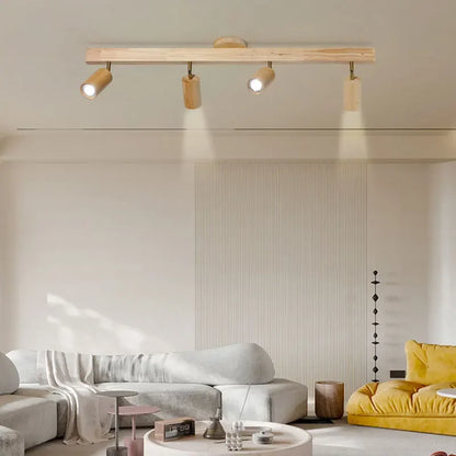Élise Japanische Moderne Holz LED Deckenstrahler Kronleuchter