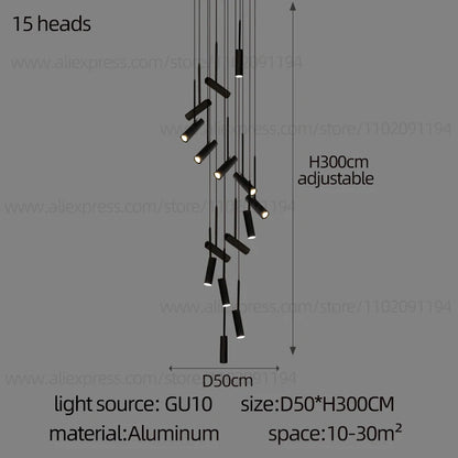 Noémie Moderne Zylindrische LED Pendelleuchte