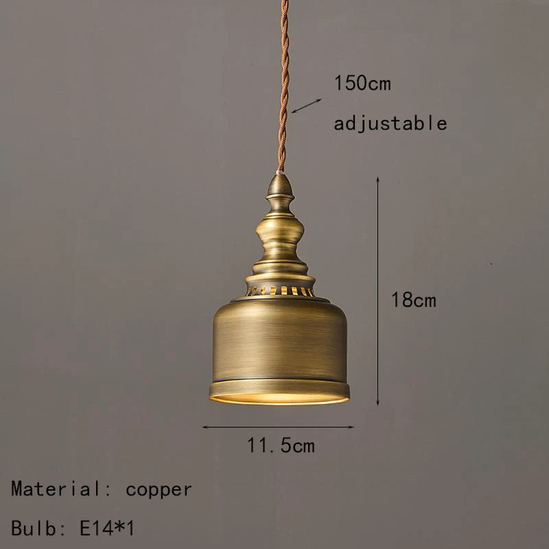 Léon Vintage Messing Mini-Pendelleuchte
