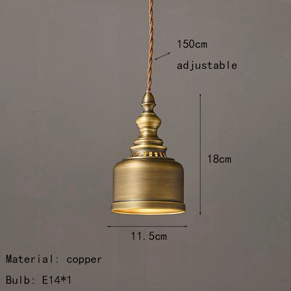 Léon Vintage Messing Mini-Pendelleuchte