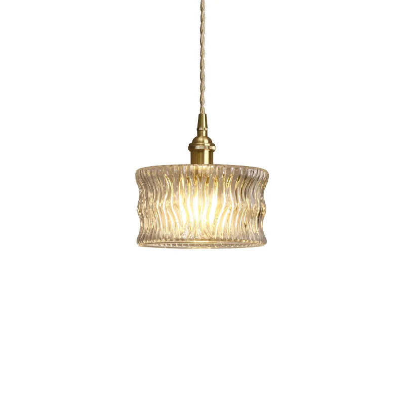 Camille Luxus Glas Pendelleuchte Schwarz & Gold