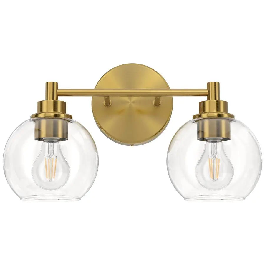 Élodie 2-Light Globe Vanity Wall Light E26 Glass Fixture