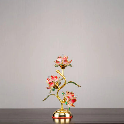 Camille Lotus Farbwechselnde LED-Seiden-Tischleuchte E27