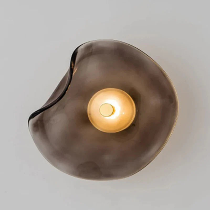 Élise Halo LED-Wandleuchte mit Glasschirm