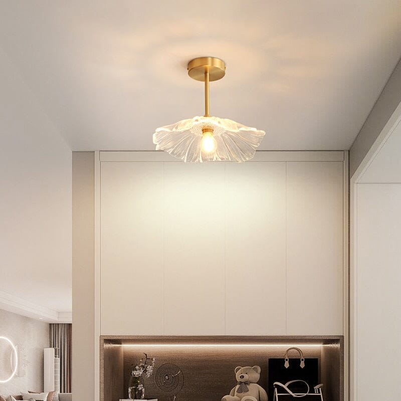 Amélie Flower Glass Semi-Flush Ceiling Light
