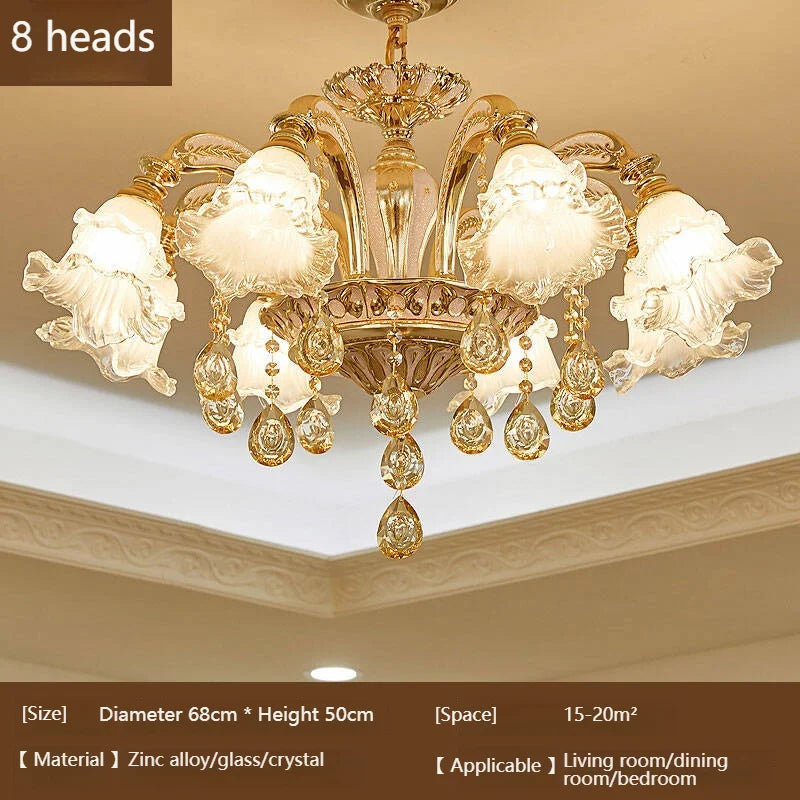 European Crystal Pendant Light for Living Room and Dining Area