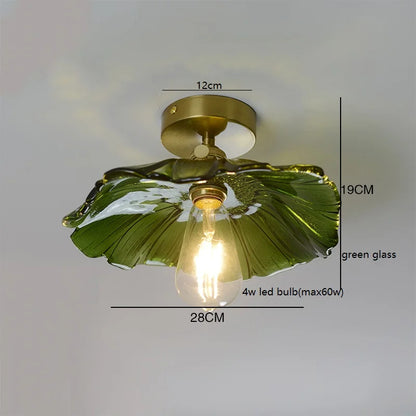 Éloise Amber Glas Kupfer Deckenleuchte