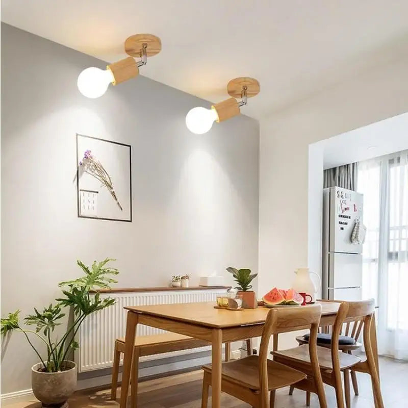 Élise Wooden Rotating LED Surface Mounted Spotlight Lamp