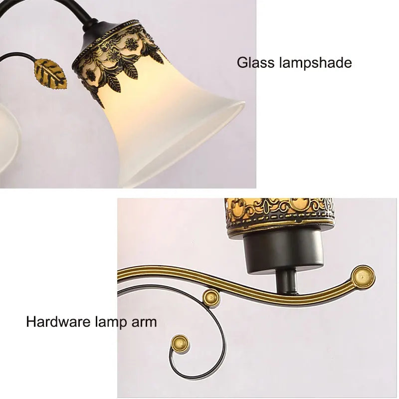 Sophie Retro Dual Head Wandleuchte aus satiniertem Glas E27 Nordisches Licht
