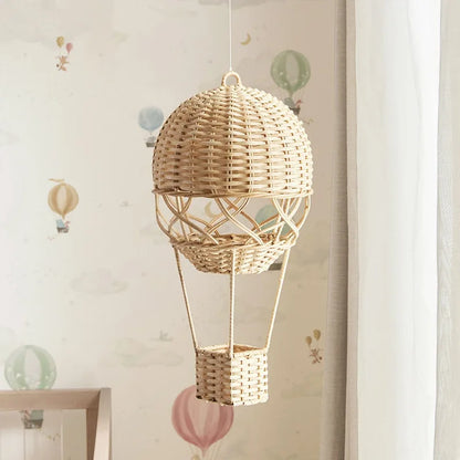ÉLise Rattan Hot Air Balloon Hanging Kids Decor
