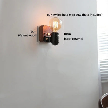 Noémie Wabi Sabi Wood Ceramic Wall Light