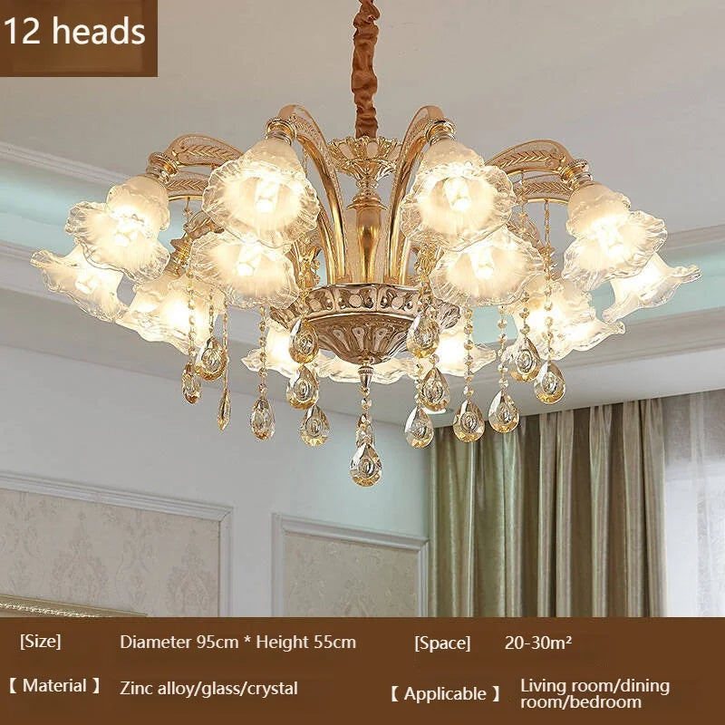European Crystal Pendant Light for Living Room and Dining Area